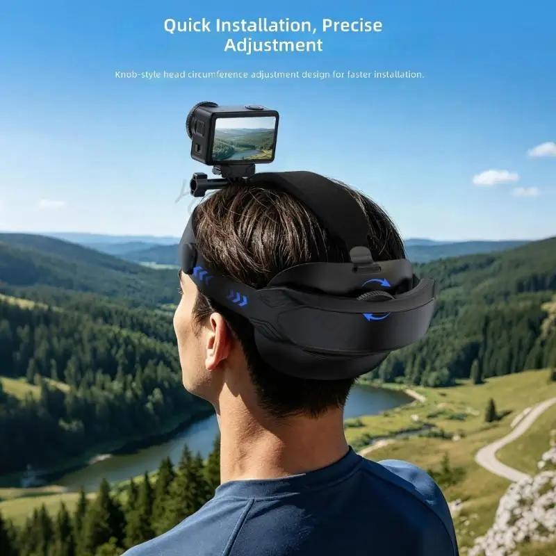 96BA Gepolsterte First-Person-Kamerakopfhalterung für tägliche Wanderaufnahmen – Detail 5
