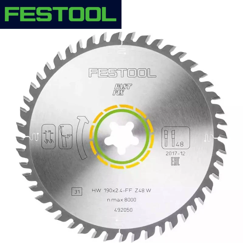 

FESTOOL 492050 Saw Blade Multi Functional Carpentry Specific For Hardwoods/Softwood Cutting Disc 190mm*2.4mm*48T