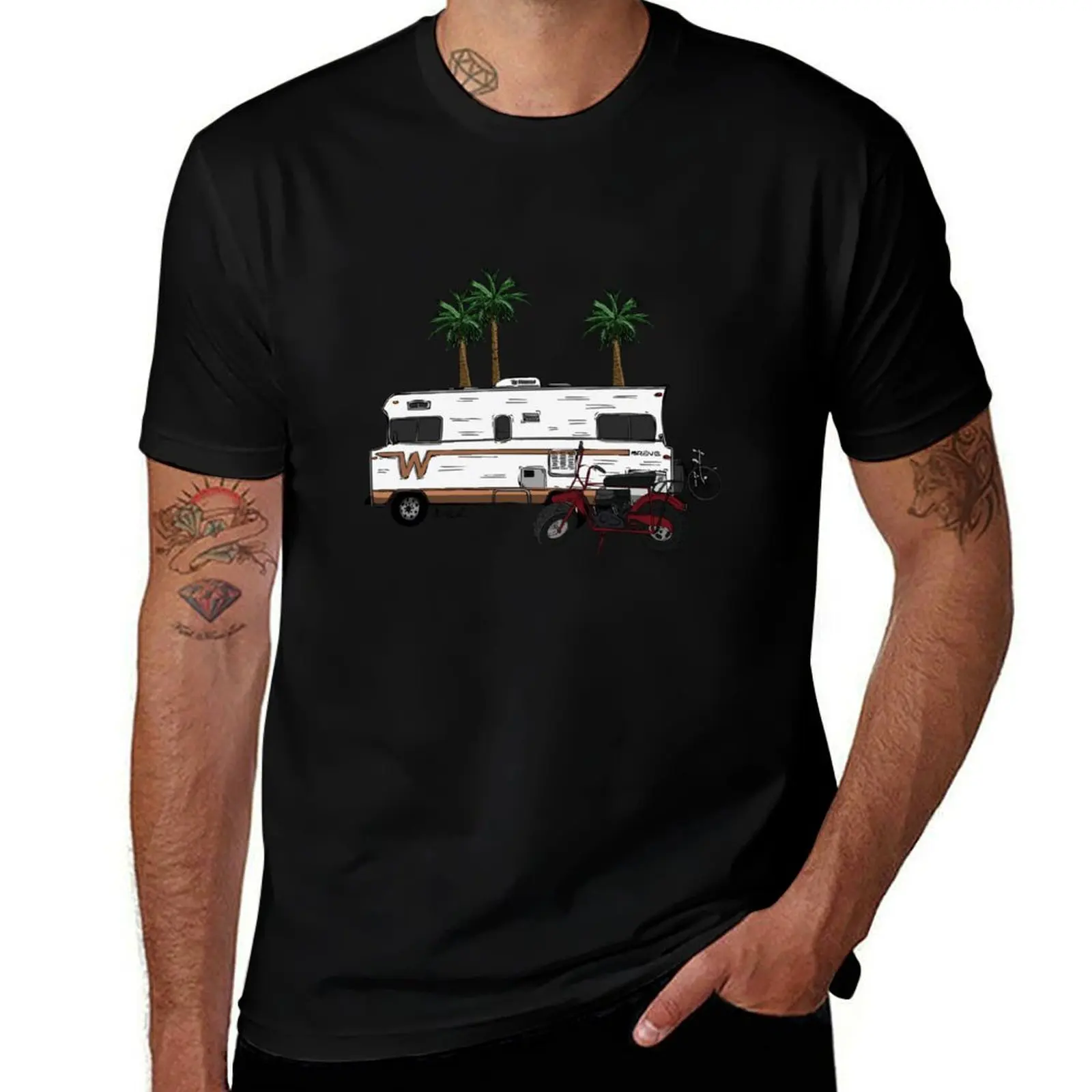 Winnebago Brave with palm trees T-Shirt man t shirts for men T-Shirt