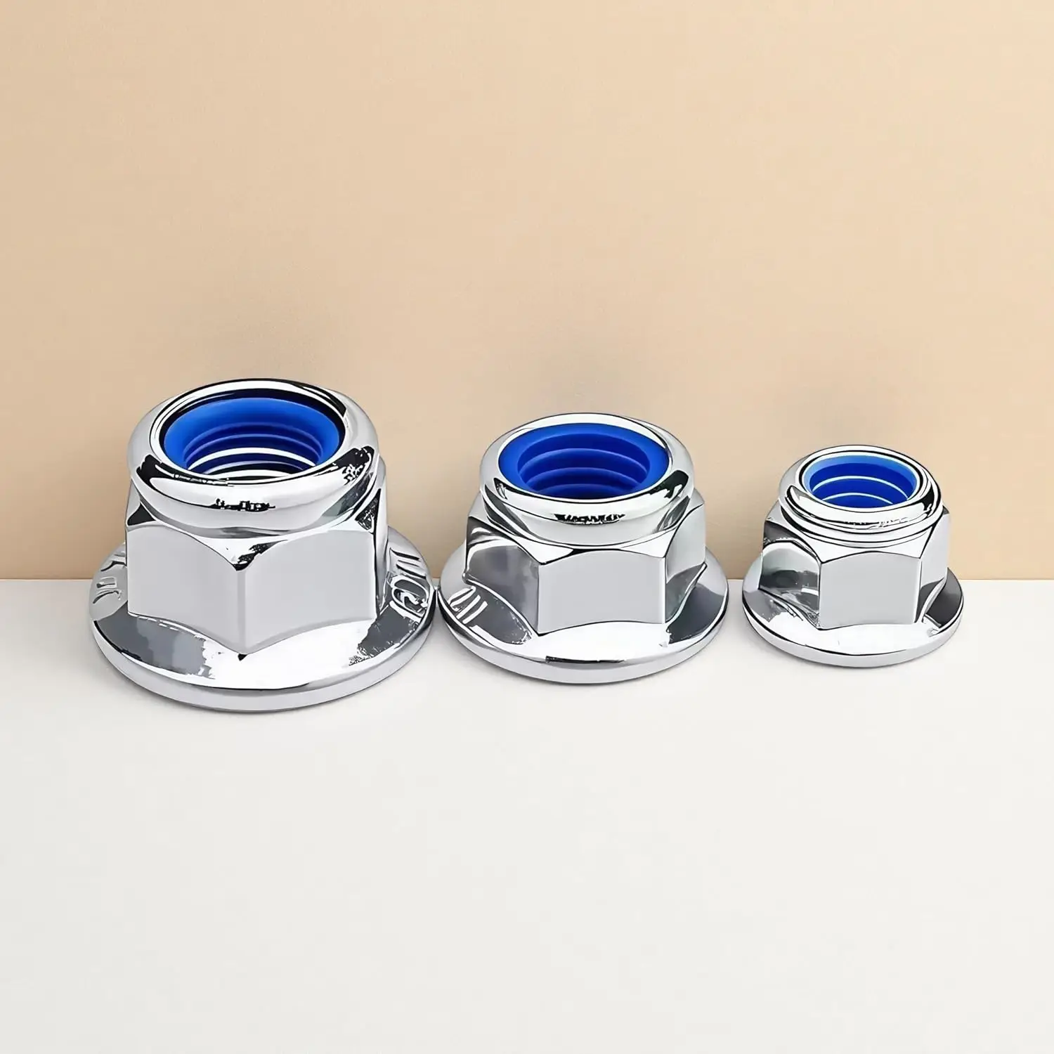 Picture 6: WZHUIDA M3 M4 M5 M6 M8 M10 M12 Flange Lock Nuts DIN 6926, A2 Stainless Steel Hex Flange Nuts with Serrated Flange, Self-Locking