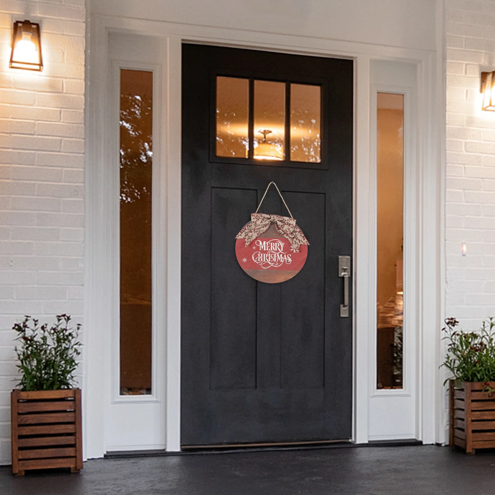 

Christmas Round Wooden Pendant Hang Sign Decor Holiday naments Wall Decorations Xmas Door Merry Signs Wood Crafts DIY