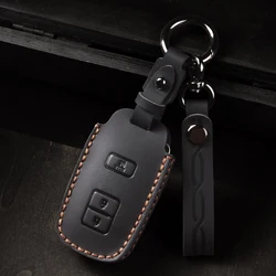 For Toyota Prius CHR Aygo Corolla Yaris RAV4 Camry Land Cruiser Prado Auris Avalon Leather Car Key Case Cover Shell