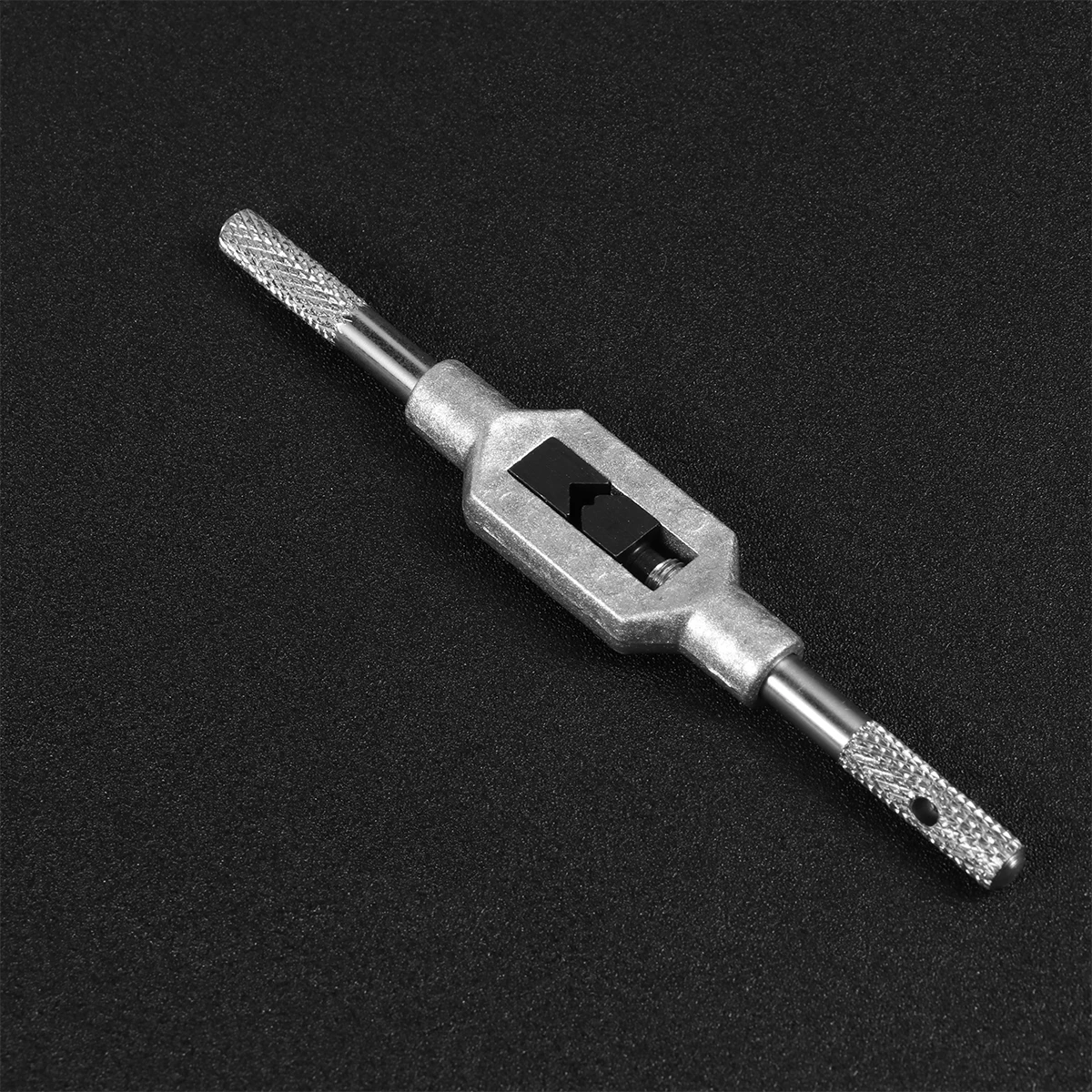 Chiave per rubinetto regolabile - Manico con filettatura metrica M8 Impugnatura zigrinata cromata argento per la lavorazione del legno Strumento di filettatura di riparazione fai da te