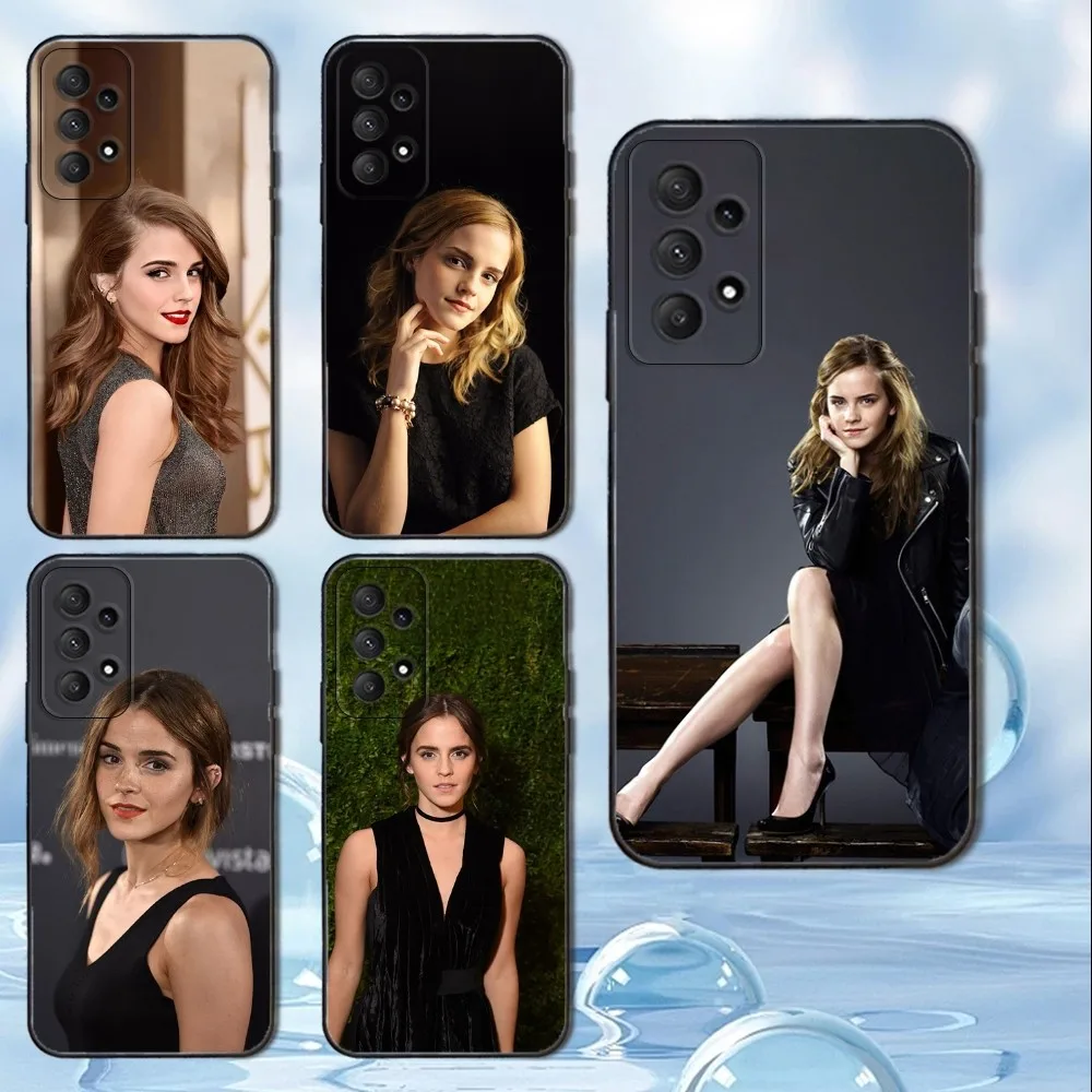 

Actress E-Emma Watson Phone Case For Samsung Galaxy A13,A21s,A22,A31,A32,A52,A53,A71,A80, Soft Black Cover