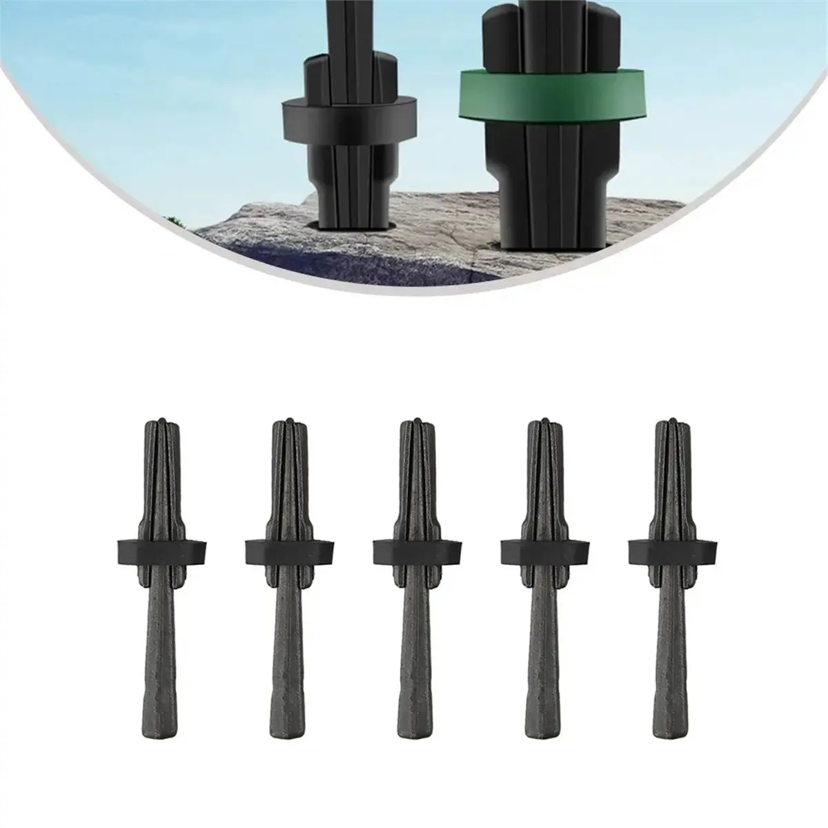 2026 New 5pcs Stone Splitter Tool Set 125x14mm Stone Splitting Wedges for Concrete Rock Marble