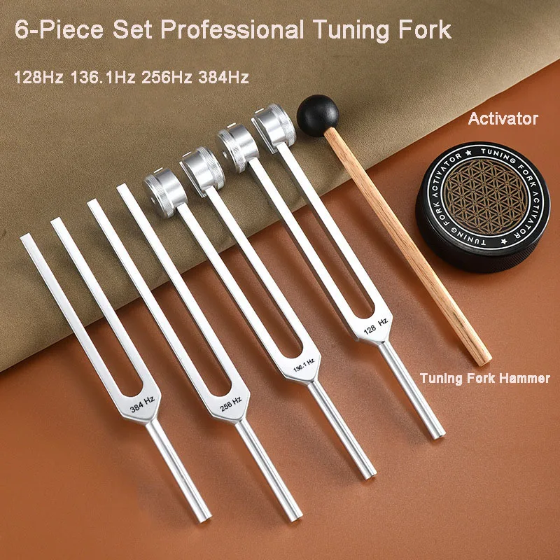 Tuning Fork Full Set, Chakra Tuning Forks, Aluminum Alloy Sound Healing Percussion Instrument for Meditation & Relaxation