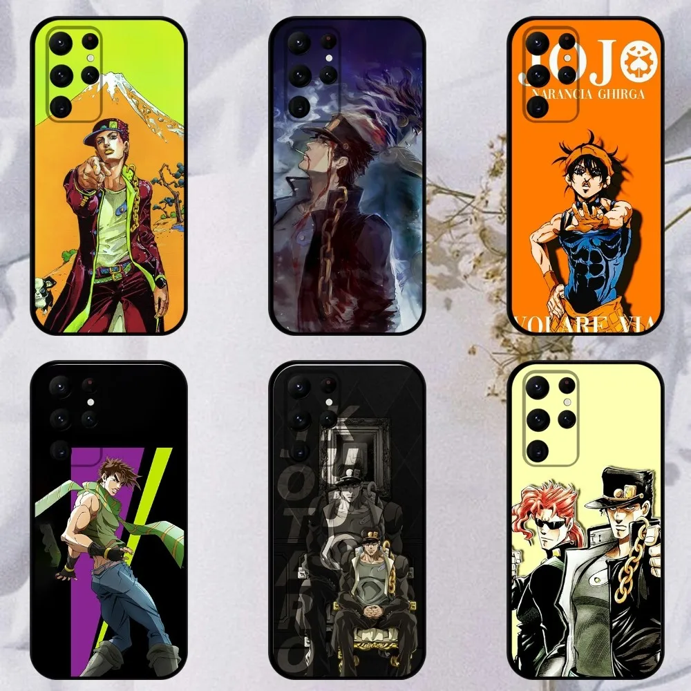 

Jojo Bizarre Adventure Anime Phone Case For Samsung S23,23,22,30,21,10,9,Note20 Ultra,Lite,Ultra,5G,Plus,FE,Black Soft Case