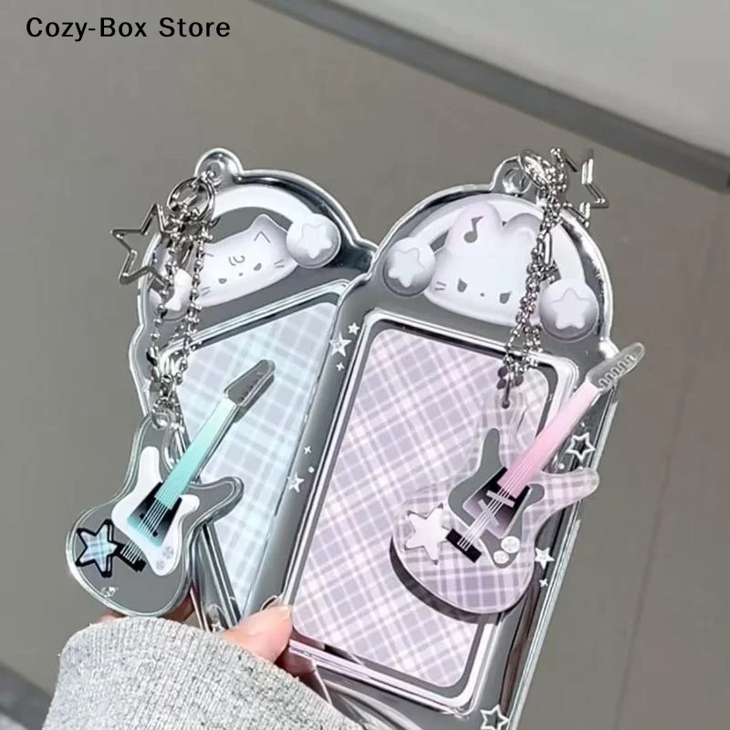 [ZY]Kawaii 3 Inch Photocard Holder Bag Pendant Photo Frame Picture Display Stand Card Holder Student Keychain For Bag[ZY] view 2