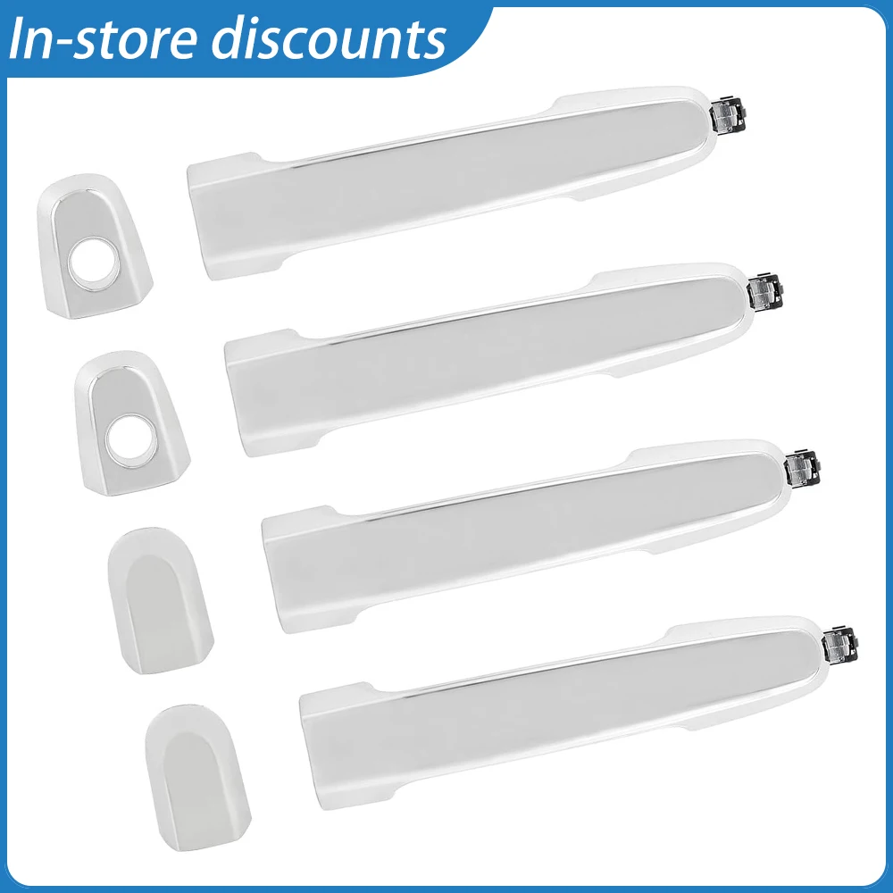 

Chrome Exterior Door Handle 4Pcs Full Set Front Rear Left Right for Toyota Lexus Scion, High Quality Replacement OEM 69211-AA010