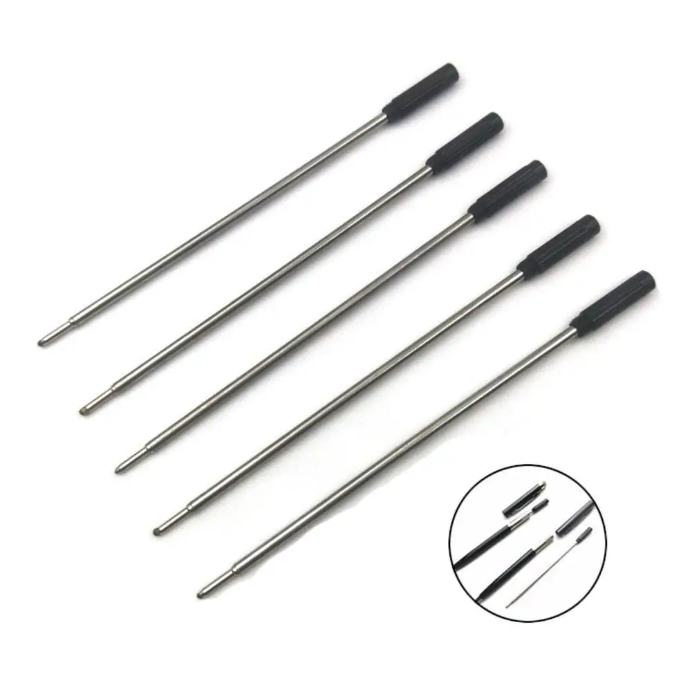 

1/5/10/20 шт. синие/черные стержни для шариковых ручек, чернила средней плотности, синие/черные чернильные стержни для письма, офисные канцелярские принадлежности, сменные стержни