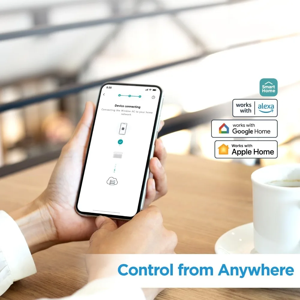 مكيف هواء نافذة على شكل حرف U، للمعيشة في الشقق، والمكاتب المنزلية، ومعتمدة من نطاق الطاقة، وفتحة نافذة مرنة، وقفل مضاد للسرقة