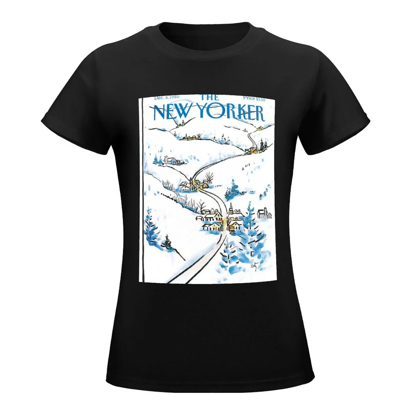 NEW YORKER DECEMBER 8TH, 1986 T-Shirt Short sleeve tee summer clothes Women clothes