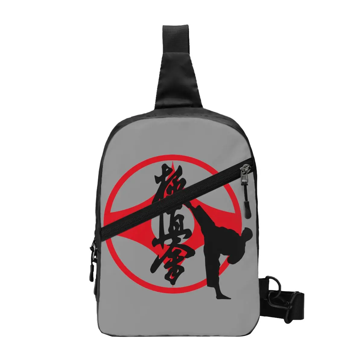 

Custom Cool Kyokushi Karate Sling Bag for Cycling Camping Men Martial Arts Chest Crossbody Backpack Shoulder Daypack