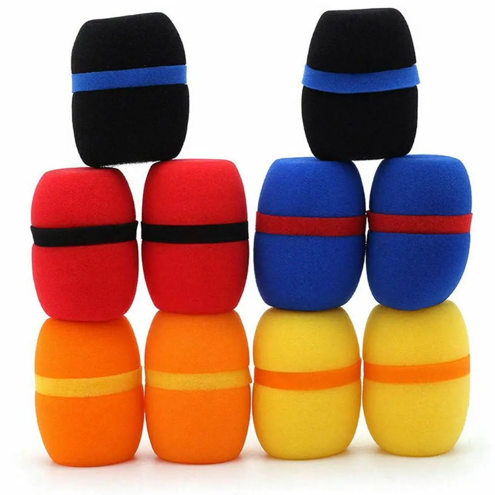 4PCS Headset Windscreen Thickened KTV Handheld Dust Proof Soft Sponge Microphone Cover Replacement Accessories