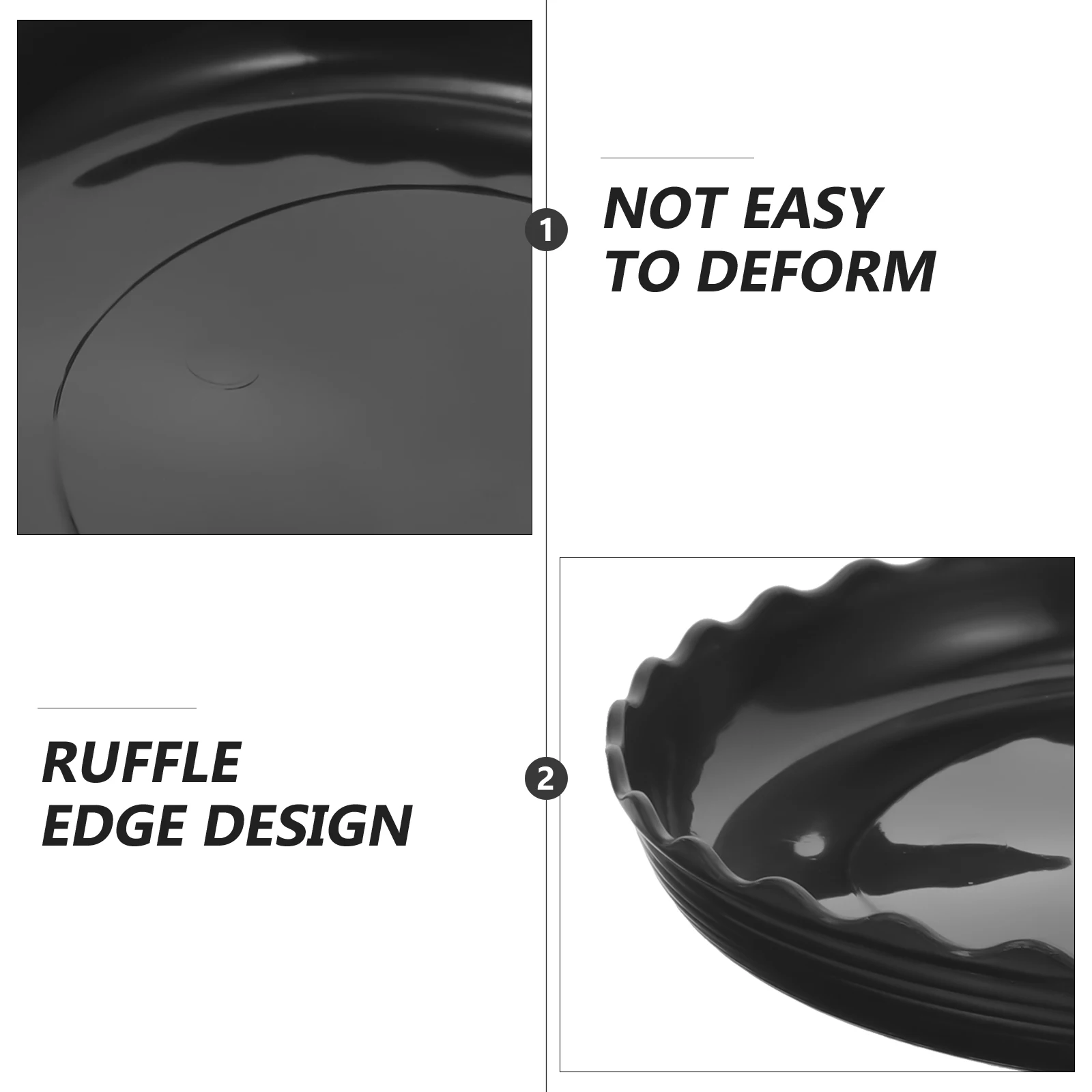 

5pcs Black Plant Trays for Potted Plants Drainage Saucer Indoor Pot Stand Durable Plastic Flower Pot Bottom Bracket Round Garden