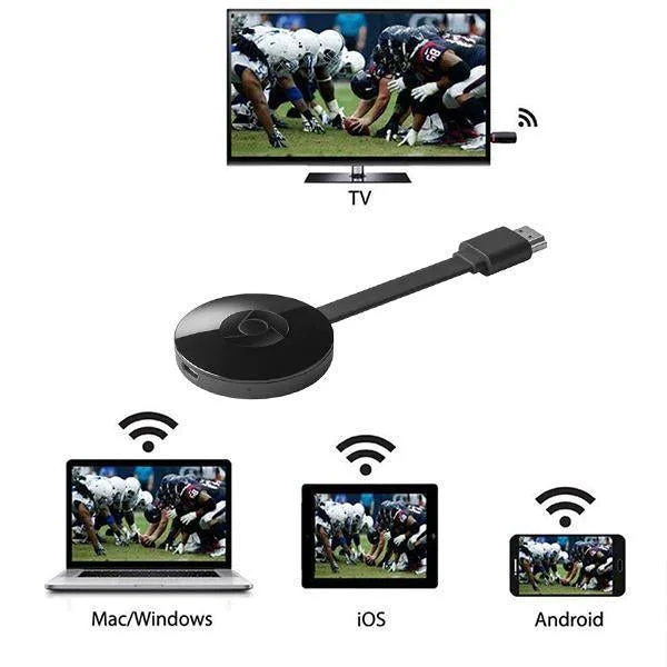 1080P เครื่องฉายหน้าจอไร้สายจอแสดงผล HDMI อะแดปเตอร์ดองเกิล WiFi สตรีมมิ่งภาพยนตร์แสดงตัวรับทีวีสดจากโทรศัพท์คอมพิวเตอร์