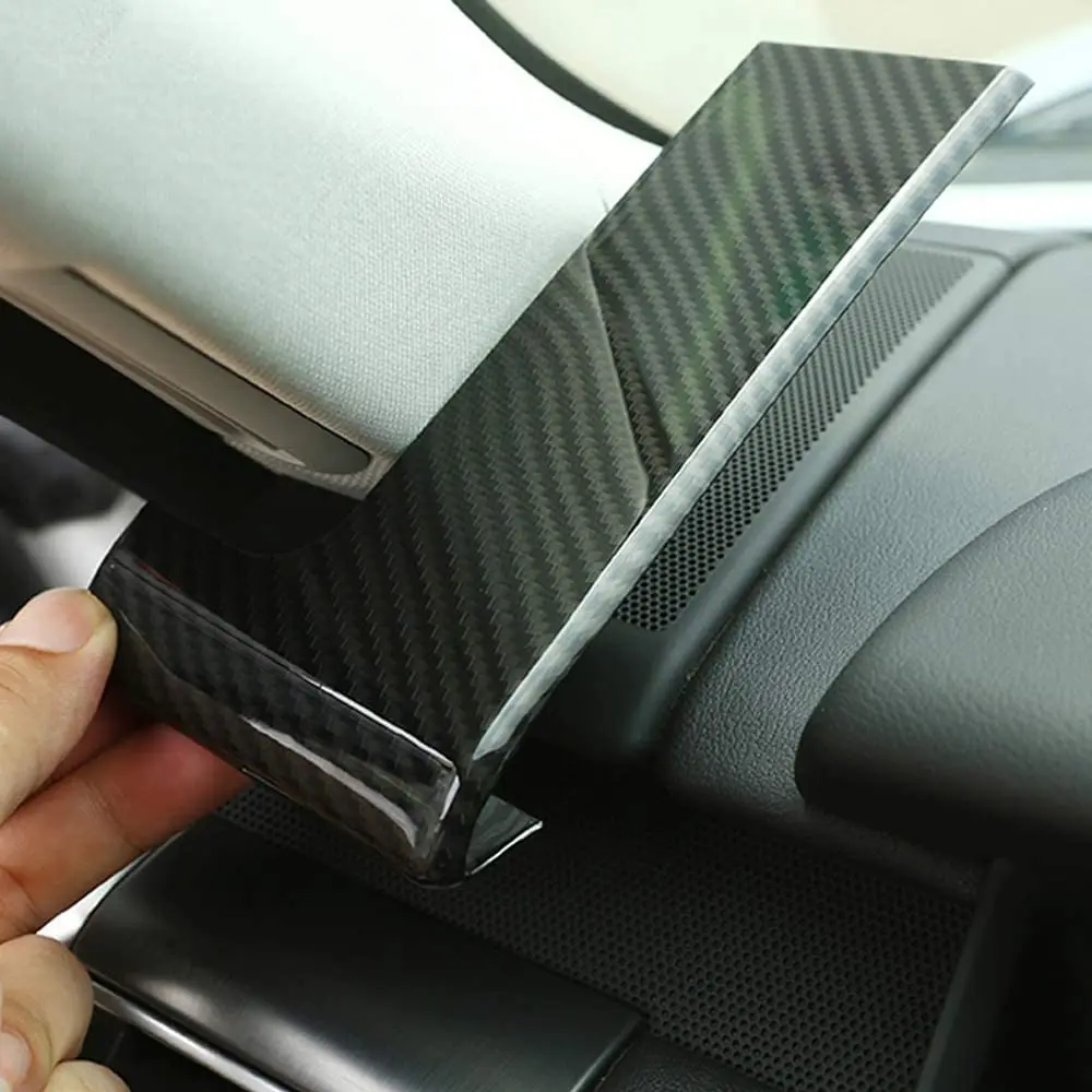 ABS Plastic Side Dashbord Decoration Cover Trim Carbon Fiber Style For Land Rover Range Rover Sport 2014-2017