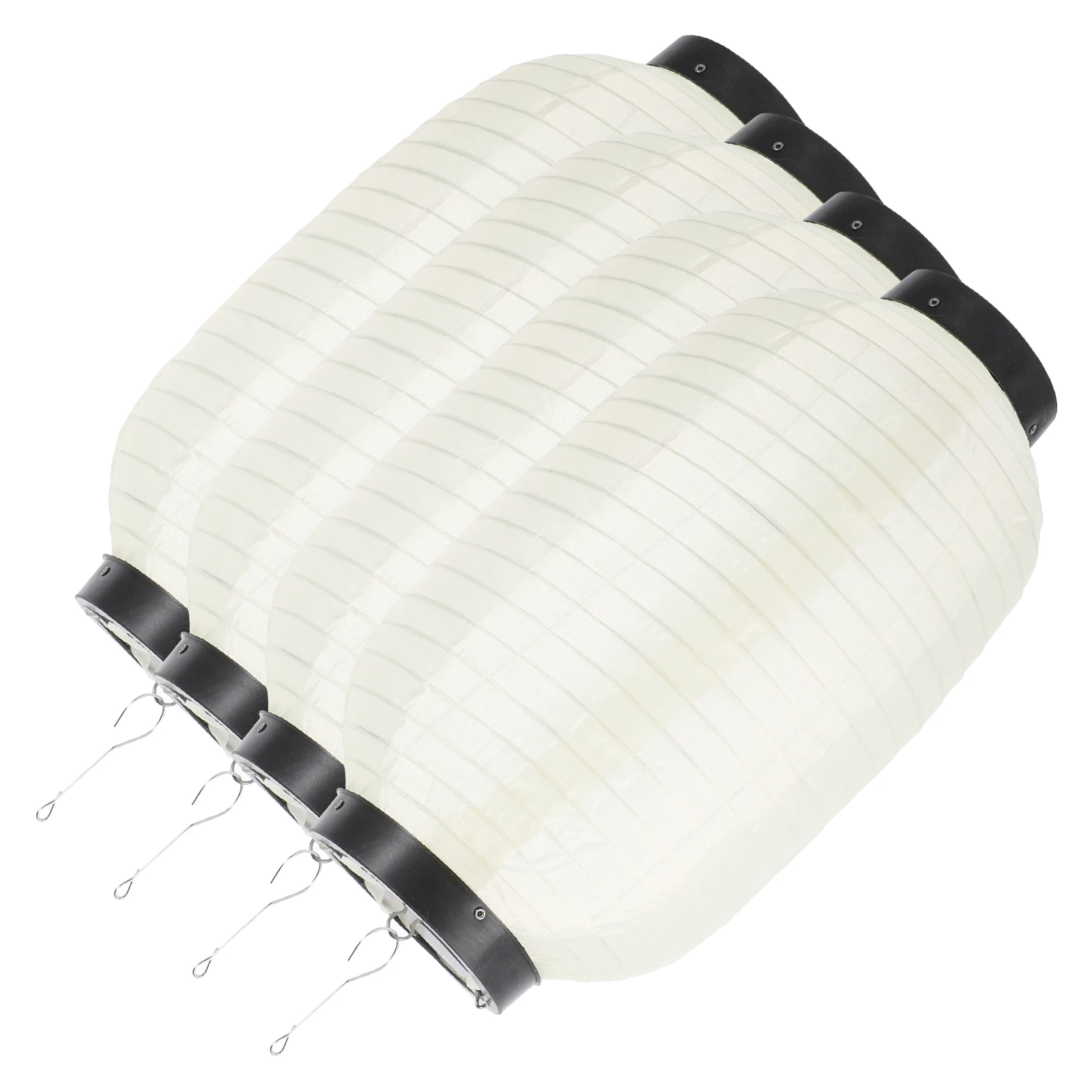 

4 Pcs Waterproof Silk Lantern Decorative Lanterns Asian Hanging Outdoor for outside Steel Wire Gate Decorations