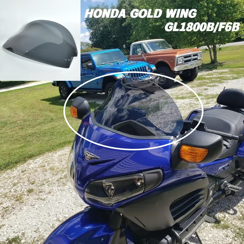 

Motorcycle Windshield GoldWing GL1800 F6B For Honda 18 inches Windshields Baffle Racer Hardened Layer Protection 2013-2017