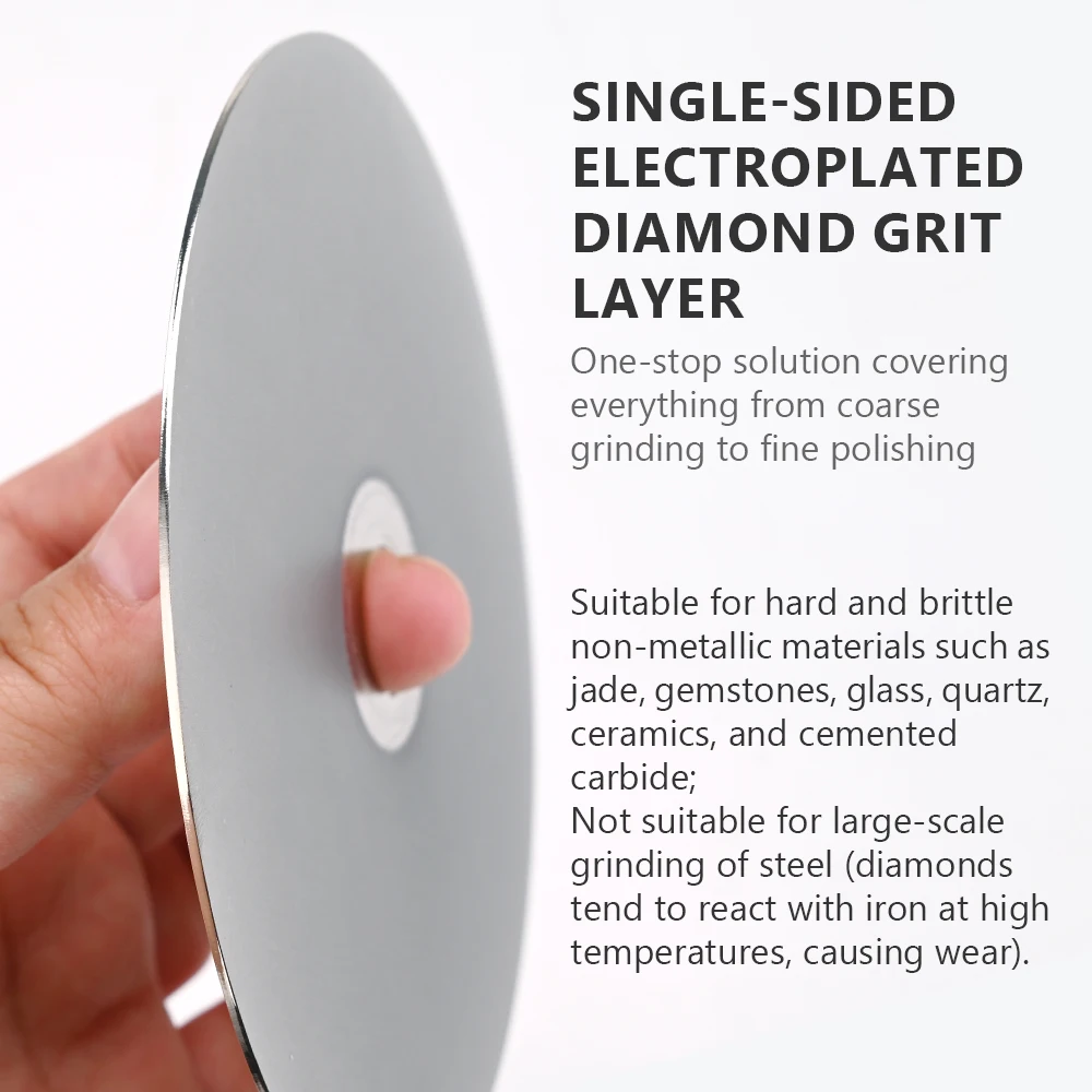 1Pc 5-inch Diamond Grinding Wheel Plate 125MM 300/600/1000/2000/3000 Mesh Grinding Disc Jade Ceramic Glass Polishing Sheet