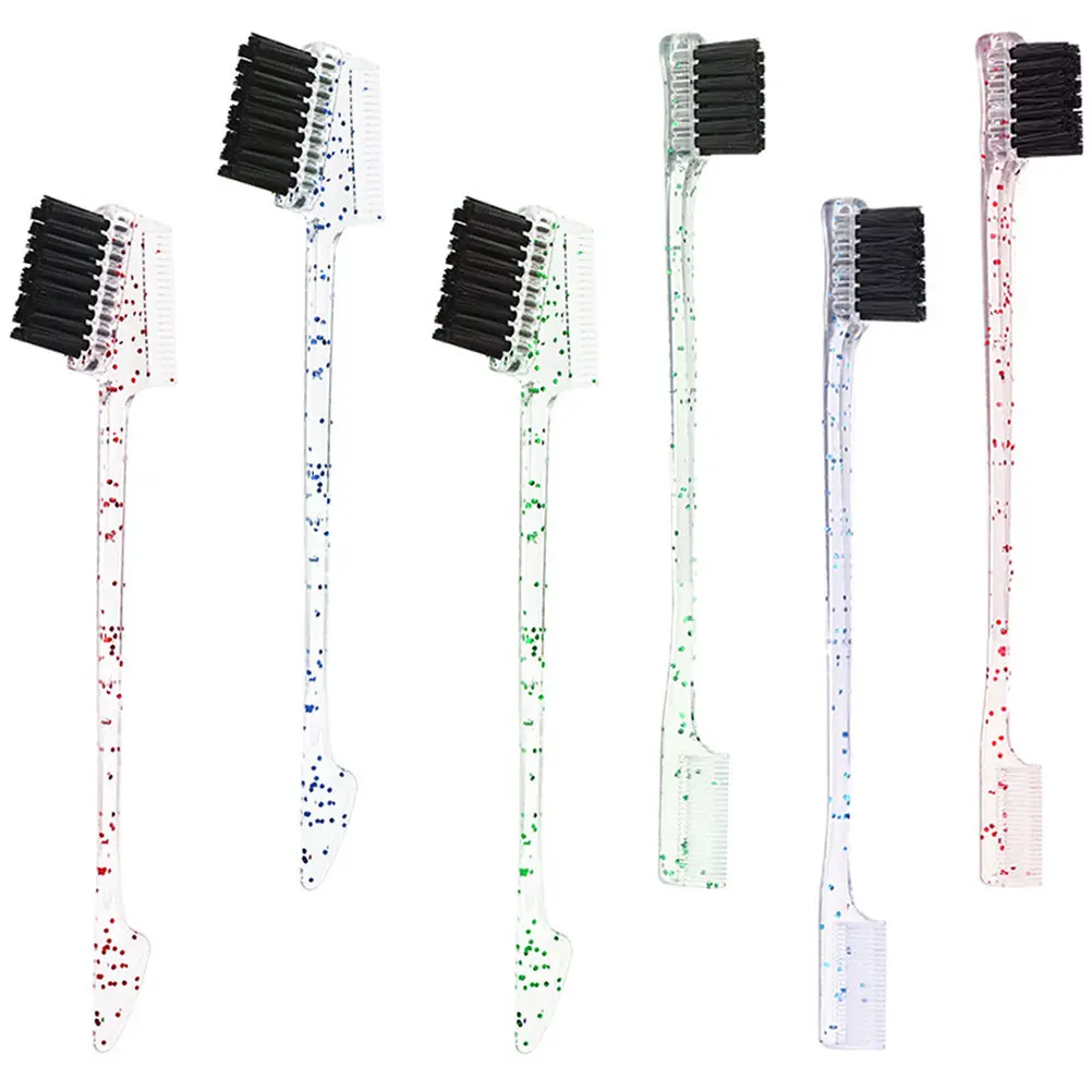 

Набор из 6 кистей для бровей: двусторонние многофункциональные щеточки для коррекции контура, расчески для линии роста волос, маленькие инструменты для естественной коррекции бровей и укладки волос