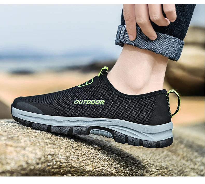 

Men Trainers Non-slip Climbing Hiking Shoes Breathable Men's Treking Shoe Mesh Men Casual Summer Outdoor Water Sneakers