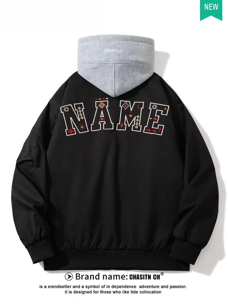 

American Sle Pilot Jaet Men's Autumn Winter Trendy Brand Haome Embroidery Baseball Vest Couple Retro Loose Casual Coat