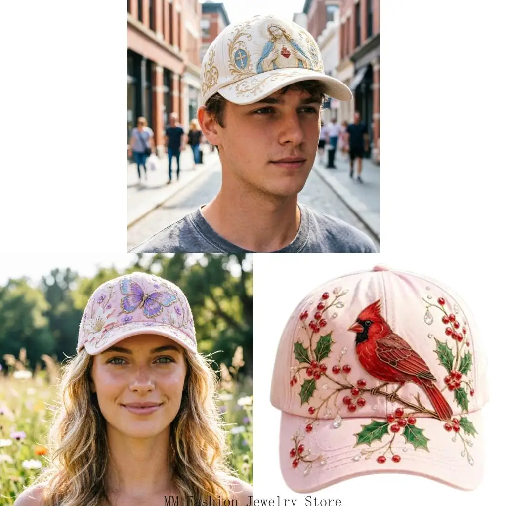 Casual Embroidered Baseball Hat Soft Lightweight Six Panel Cap 57-60 Fit for Daily Travel Looks and Walks D0UB