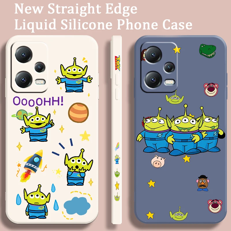 Toy Story Three Eyed Frog Liquid Left Rope For Xiaomi Redmi Note 13 12 12S 12R 11 11T 11S 10 10S Pro Plus 5G TPU Phone Case