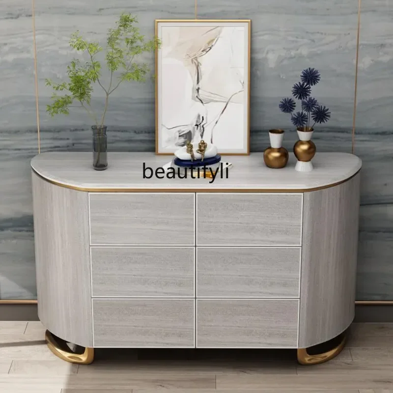 

K185 American light luxury door cabinet Solid wood home restaurant Wall side cabinet Home locker