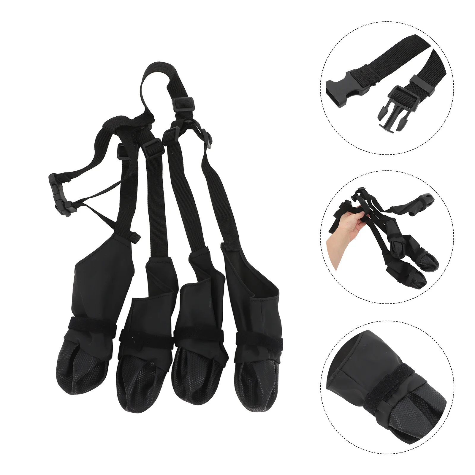 

Waterproof Anti-Slip Dog Booties Adjustable Suspenders Breathable Mesh Protection for Wet Weather Winter Hiking Walking Outdoor