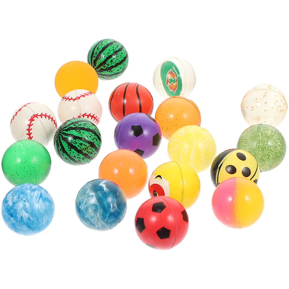

20Pcs Elastic Bounce Ball Anti-Stress Kids Playthings Portable Bouncing Rubber Game Balls Portable Bounce Balls