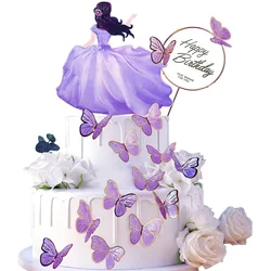 57 Butterfly Happy Birthday Cake Decorative Supplies for Festivals and Parties