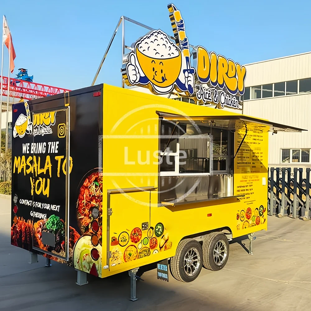 

Food Truck Trailer Mobile Cart Caravan off road camper trailers snack cart ice cream truck mobile store trailer