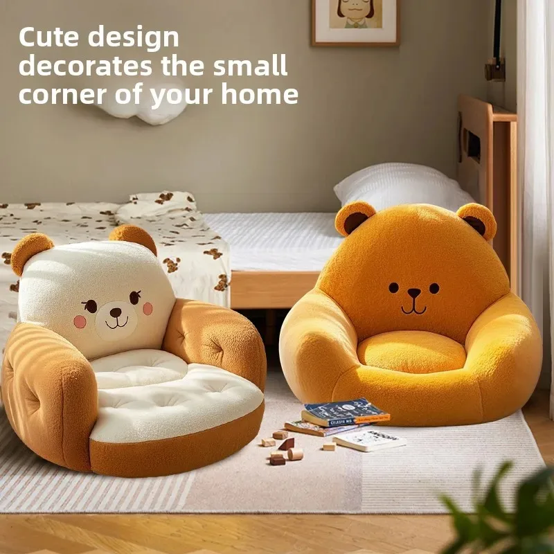 

Thickened children's soft fabric sofa modern design new baby chair with lazy area layout