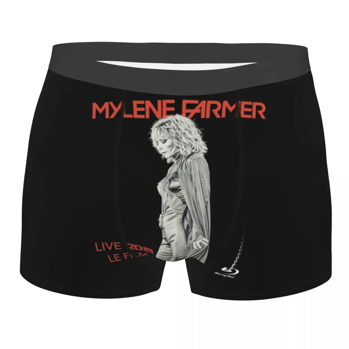 Mylene Farmer Underwear Men Sexy Printed Customized French Singer Boxer Briefs Shorts Panties Soft Underpants