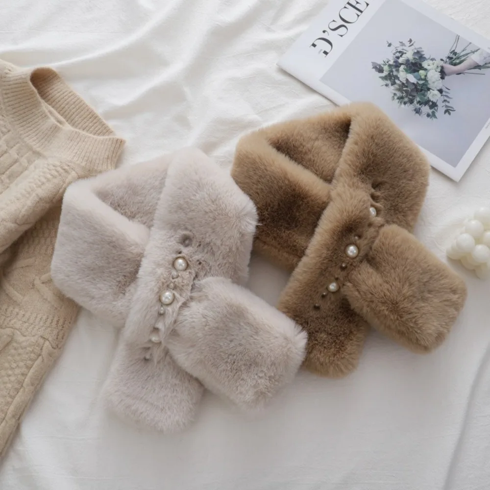 Comfortable Neck Warmer Winter Scarf Thicken Keep Warm Neck Scarf Solid Color Cross Collar Scarf Autumn image 4