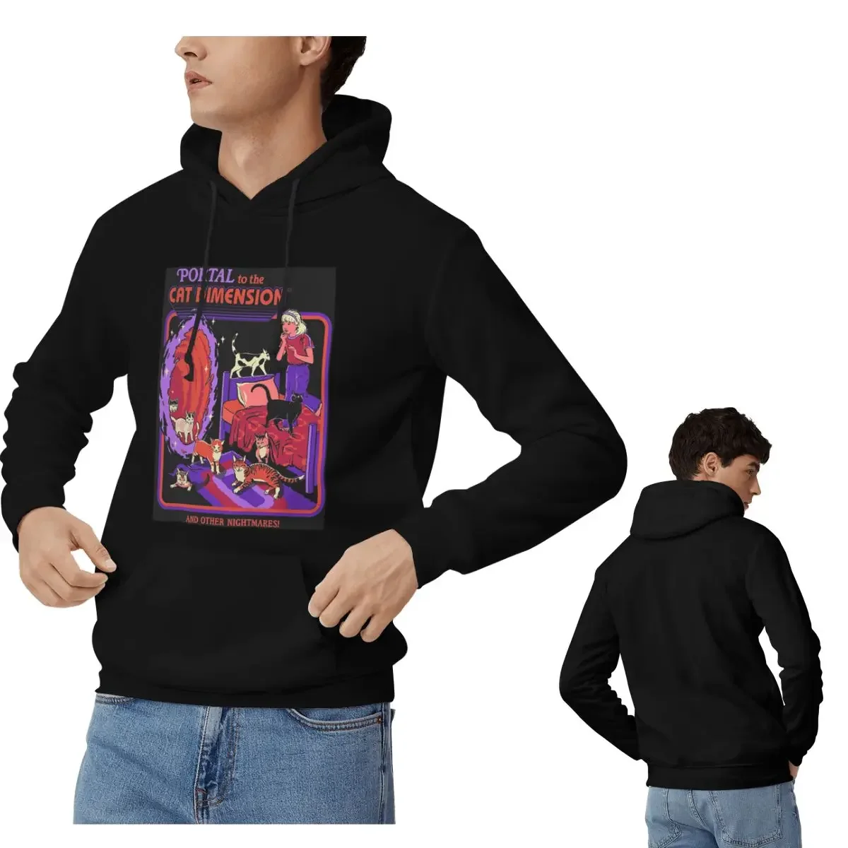 The Cat Dimension Hoodies Men's Women Casual Pullover Sweatshirt Fashion Long Sleeve Clothing Autumn Winter