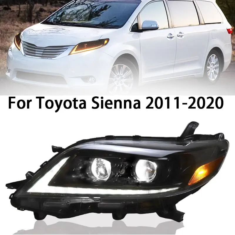

Налобный фонарь в сборе, подходит для Toyota Sienna 2011 2012 2013 2014 2015-2020, Модифицированная Лазерная линза, лента, лампа рулевого управления