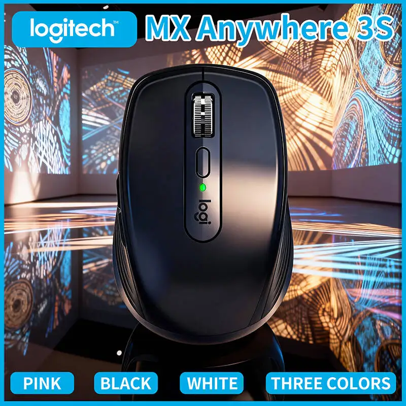 Logitech MX Anywhere 3S Wireless Mouse - 8K DPI Glass Tracking, MagSpeed Hyper-Scroll, Quiet Clicks, Office Use
