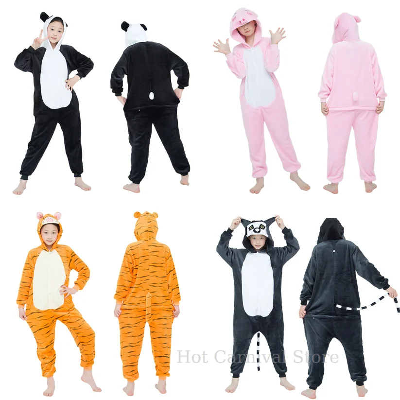 Adult Animal Onesie Kigurumi Tiger Unicorn Cat Costume Kids Winter Jumpsuit Sleepwear Women Panda Cartoon Flannel Couple Pajamas view 5