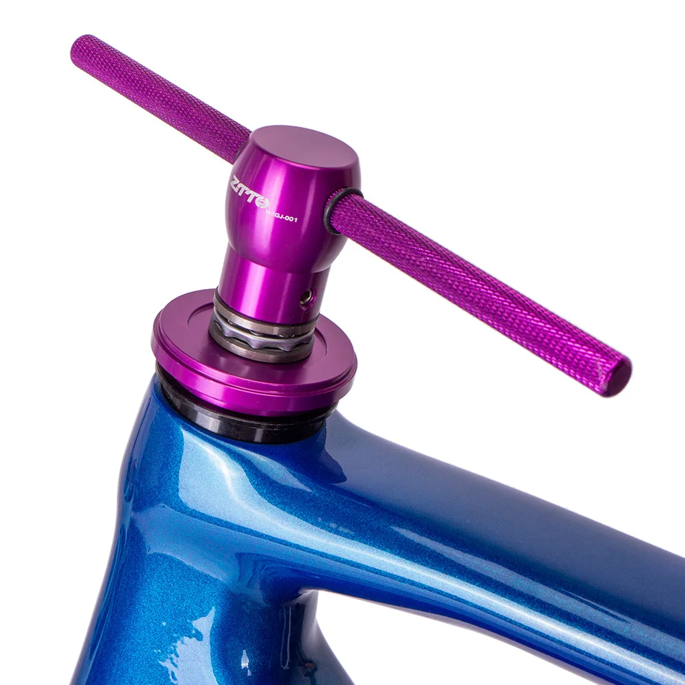 ZTTO Fahrrad Threadless Headset Press Fit Installieren Werkzeug Zero Stack Semi Integrierte Lenkung Box Gabel Krone Mutter Installer Fahrer – Detail 4