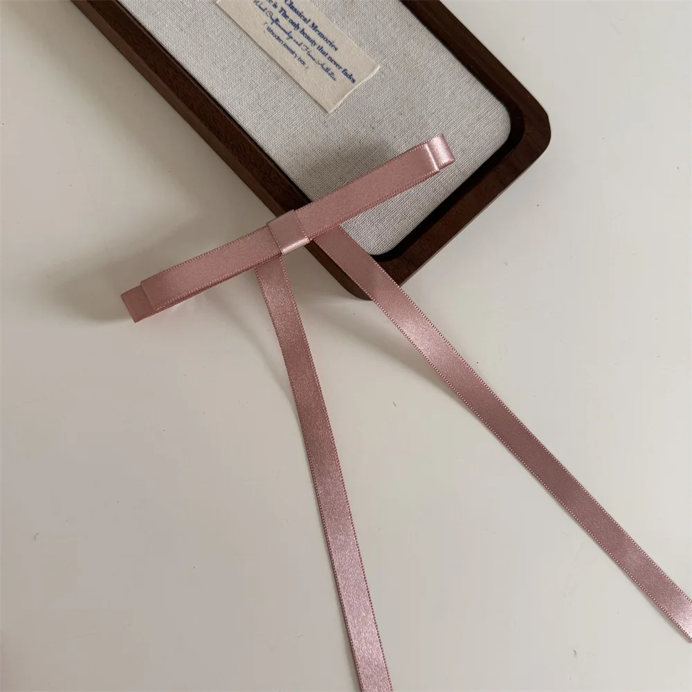 Hair Clip Bow Ribbon Long Streamer Spring Clip Ballet Gentle Back Head Hair Accessory for Women Girls Travel Office Daily