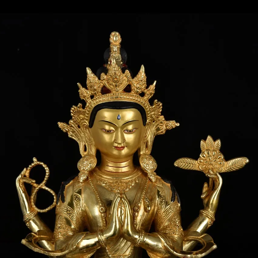 NEW TOP GOOD LARGE Buddha # HOME Talisman  Tibetan Buddhism the Four-armed Avalokitesvara Bidhisattva 49