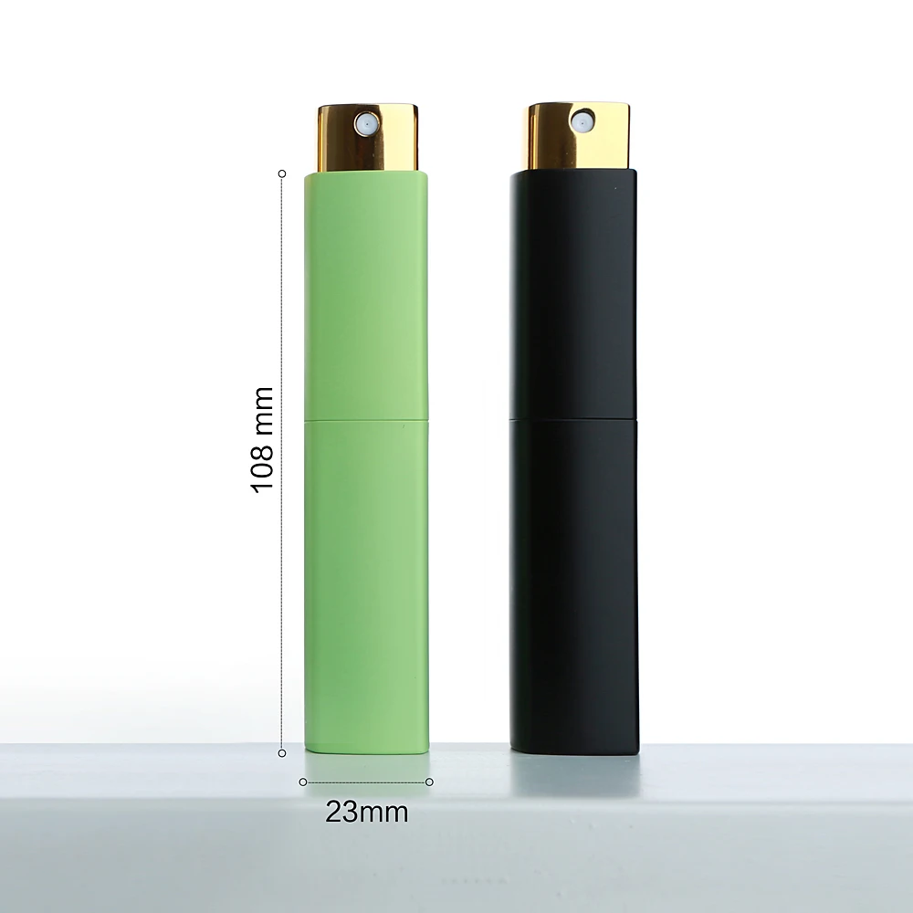 10 قطعة 10 مللي عالية الجمالية متعددة الألوان ABS قذيفة والزجاج الجسم الروتاري الصحافة السائل زجاجات الملء ، رذاذ زجاجات رذاذ العطور