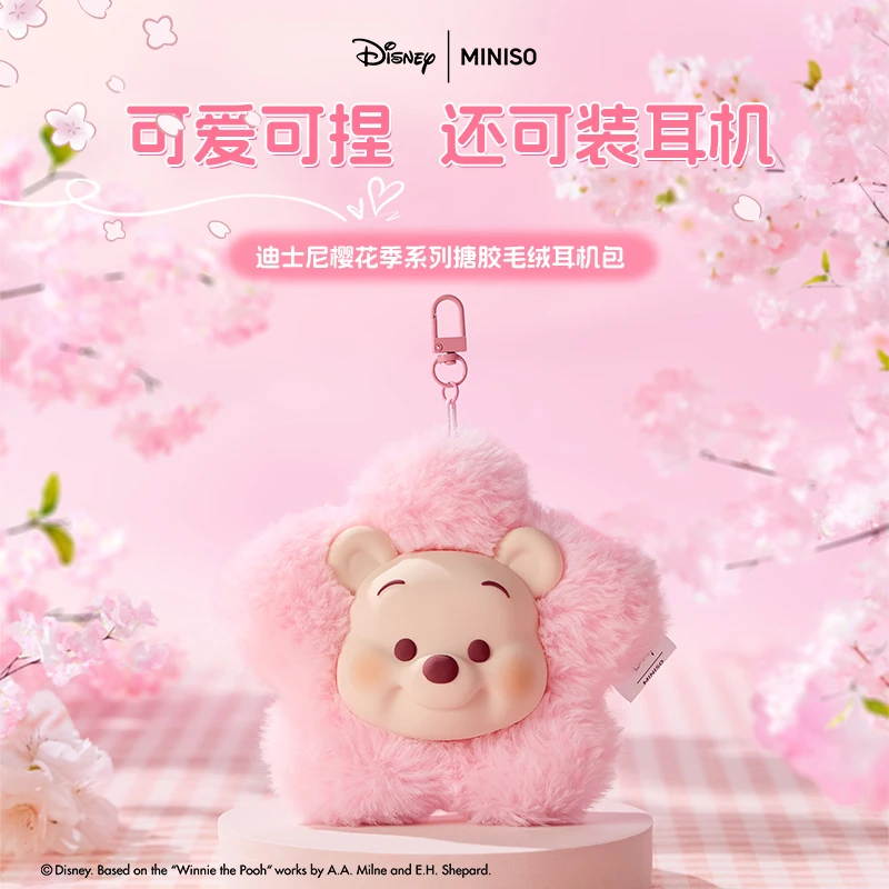 

Виниловая плюшевая сумка для наушников серии Disney Sakura, виниловая кукла, подвеска, украшение для рюкзака, подарок на день Святого Валентина