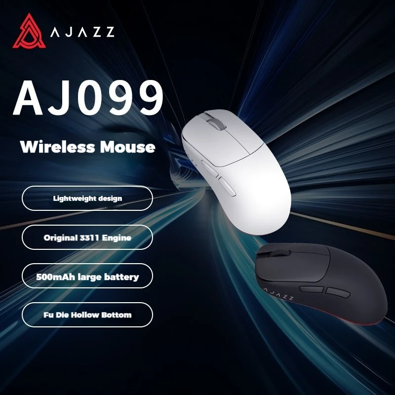 

Ajazz AJ099 Wireless Mouse Dual Mode Gaming Esports 2.4g/wired 12000DPI Lightweight Long battery life Mouse Computer accessories