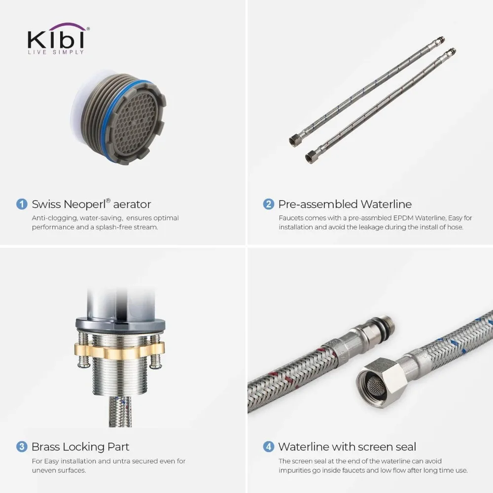 Circular Single Handle Bathroom Sink Faucet - Solid Brass, Durable, Corrosion-Resistant, Chrome Finish Design for Longevity