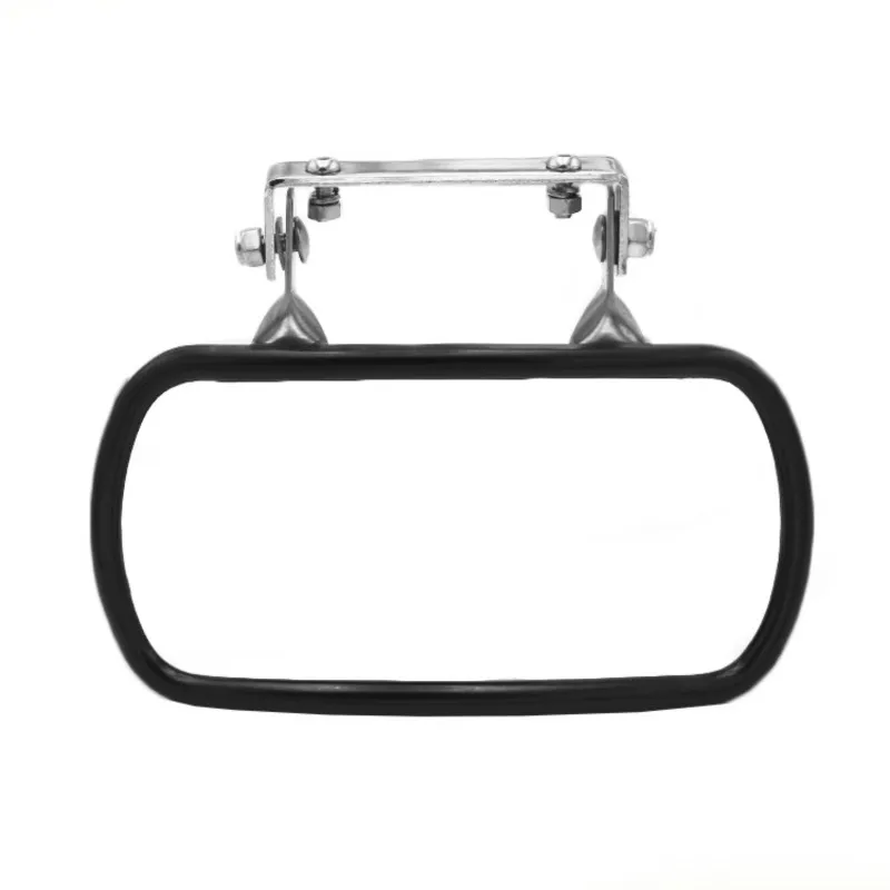 A10E-Stainless Steel Convex Mirror, Over Door Rectangular U-Bracket Rearview Mirror For Tractors, Forklifts, Trucks