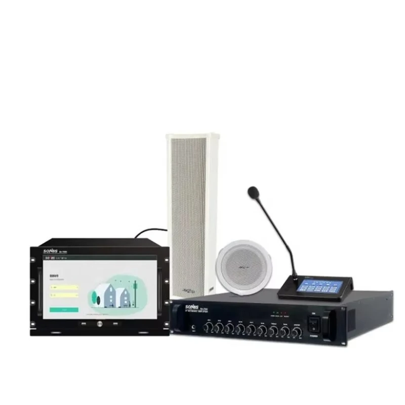 Full set of public address system ippa network digital intercom broadcast audio system professional school airport